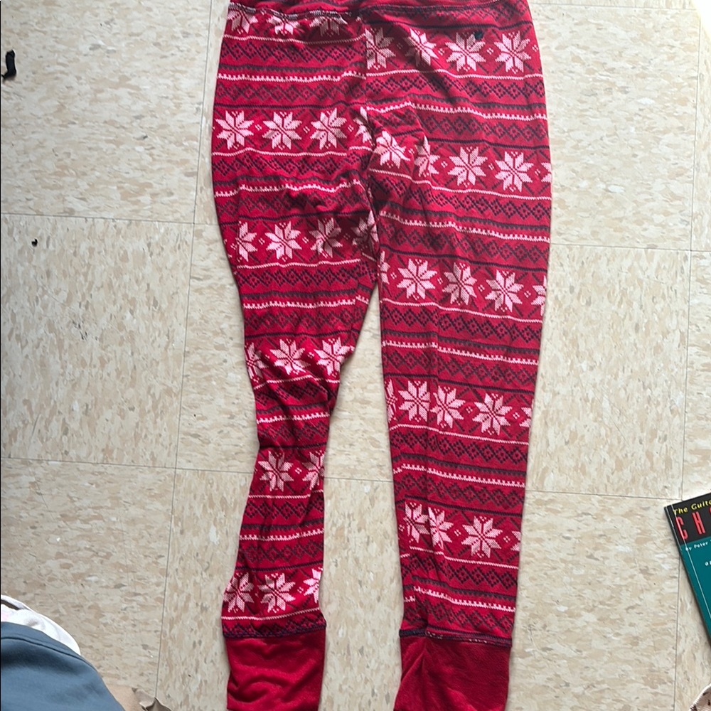 Cozy red and white women’s pajama pants